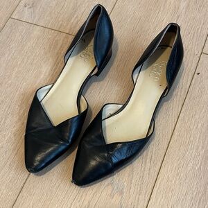 Franco Sarto Black Leather Flats